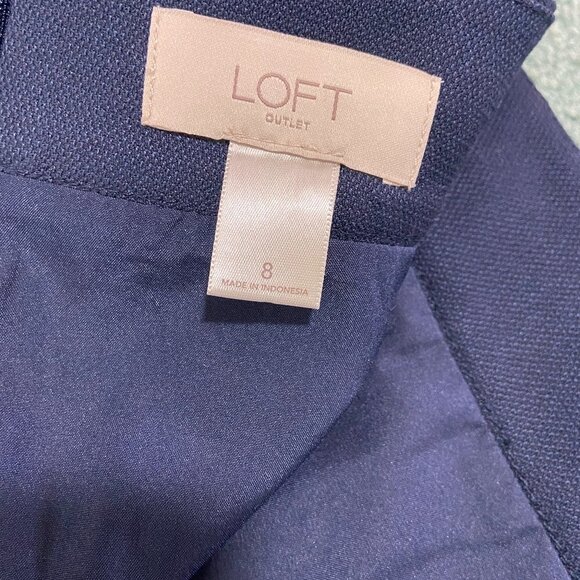 Loft Outlet Women's Admiral Pocket Navy Pencil Skirt Sailor Navy Size 8 - Picture 9 of 9